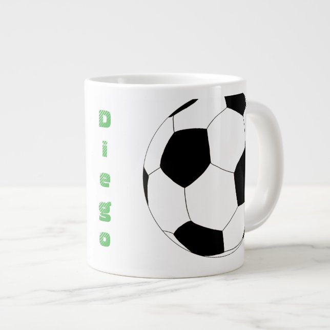 Soccer by The Happy Juul Company Large Coffee Mug (Front Right)