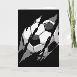 Soccer Byll Claw Mark Rip Scratches Cool Gameday Card