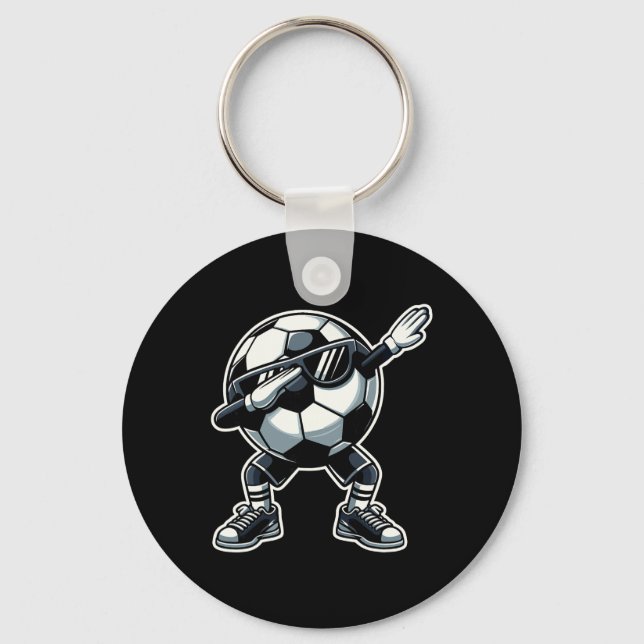 Soccer Byll Dabbing Funny Player Soccer _1  Keychain (Front)