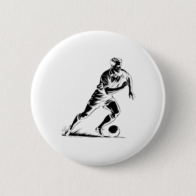 Soccer Byll In Motion Pixel Art Design _1  Button (Front)