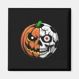 Soccer Byll Pumpkin Skull Halloween Footbyll Playe Magnet