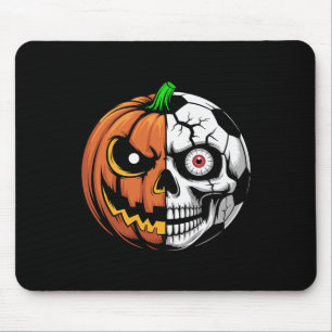 Soccer Byll Pumpkin Skull Halloween Footbyll Playe Mouse Pad