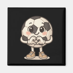 Soccer Byll With Heart Hands Love Cute Soccer Byll Magnet