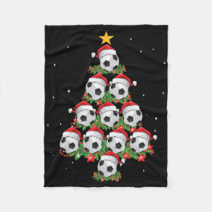 Soccer Bylls Xmas Tree Ornaments Sports Soccer Chr Fleece Blanket