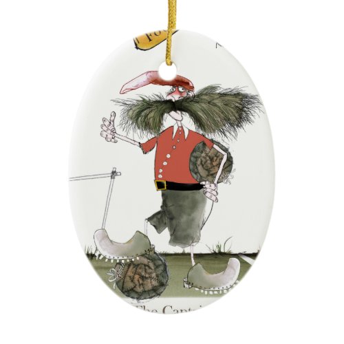 soccer captain red team ceramic ornament