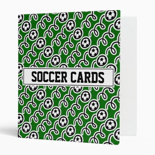 Soccer card binder for collector (no sleeves) Zazzle