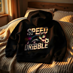 Soccer Cat Art for Women Gamers & Cat Lovers Hoodie