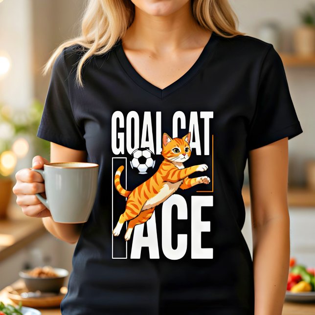 Soccer Cat Cute Gift T-Shirt (Creator Uploaded)