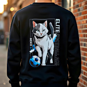 Soccer Cat Funny Gift – Cute Anime Football Ace Sweatshirt