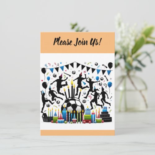 Soccer Celebration Kick_Off Your Party with Fun Invitation