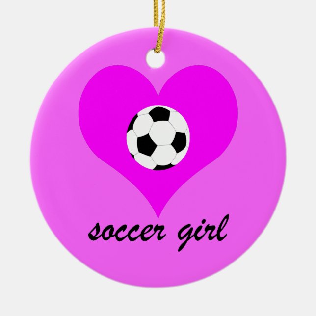 soccer ceramic ornament (Front)