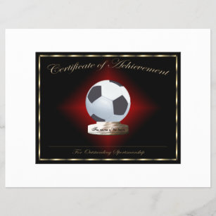 Soccer Certificate of Achievement