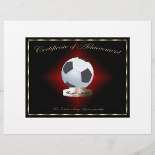 Soccer Certificate of Achievement