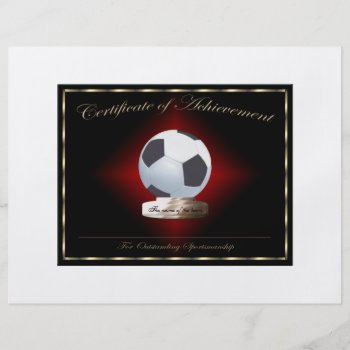 Soccer Certificate Of Achievement Flyer by Firecrackinmama at Zazzle