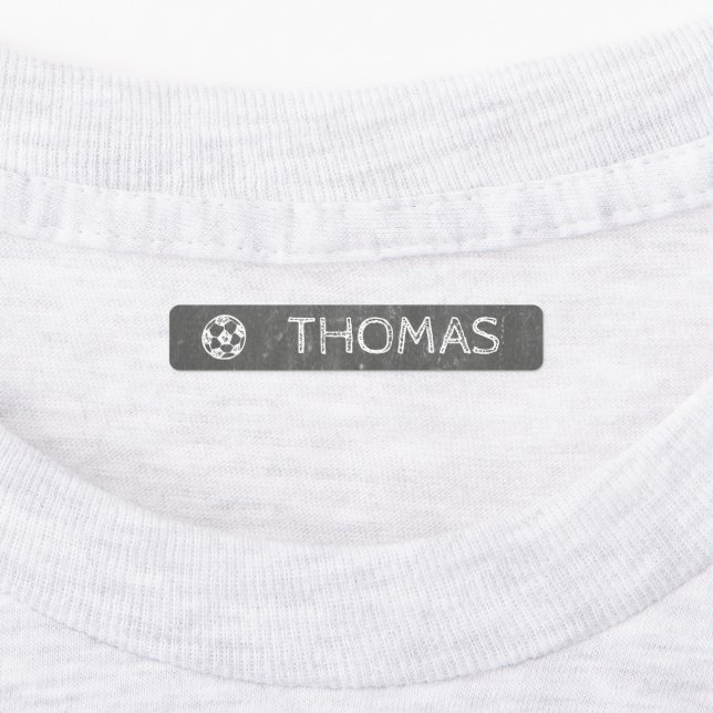 Soccer chalkboard | 96 narrow children's labels (Affixed)