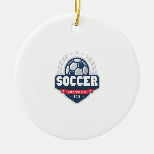 soccer championship ceramic ornament