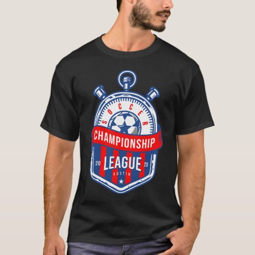Soccer Championship League Logo T_Shirt