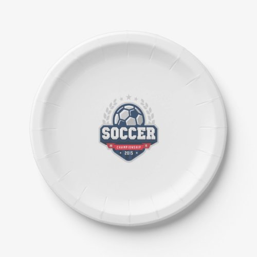 soccer championship paper plates