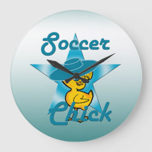Soccer Chick #7 Large Clock