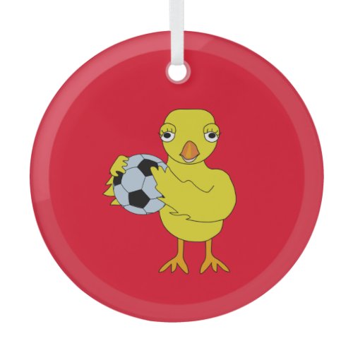 Soccer Chick Ceramic Ornament