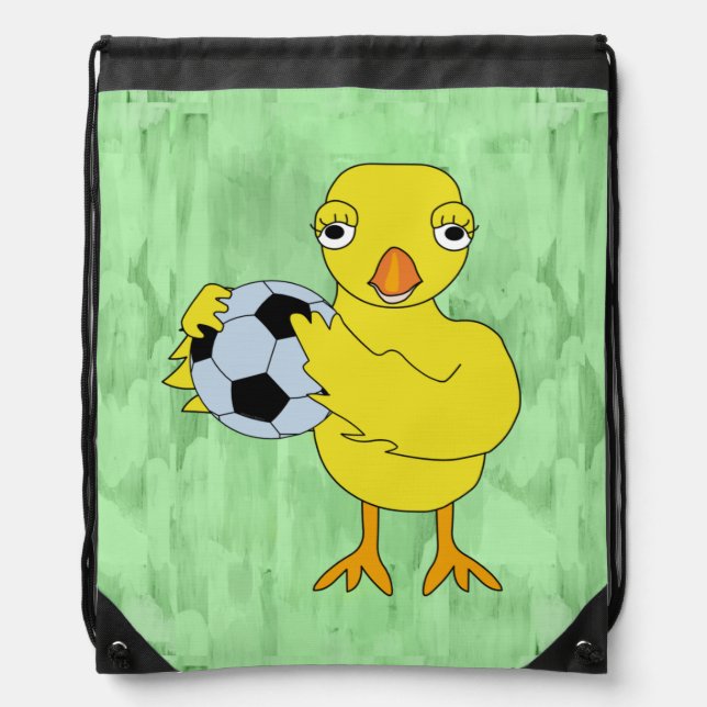 Soccer Chick Drawstring Bag (Front)