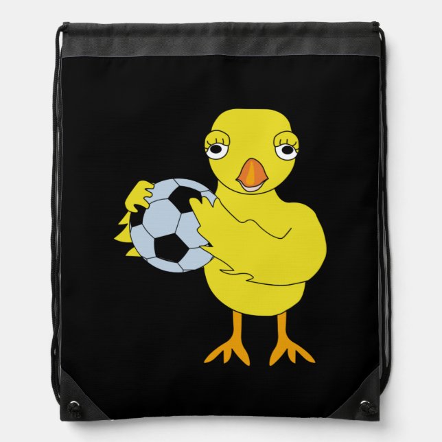 Soccer Chick Drawstring Bag (Front)