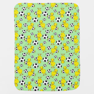 Soccer Chick Pattern Baby Blanket