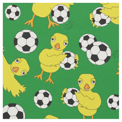 Soccer Chick Pattern Fabric