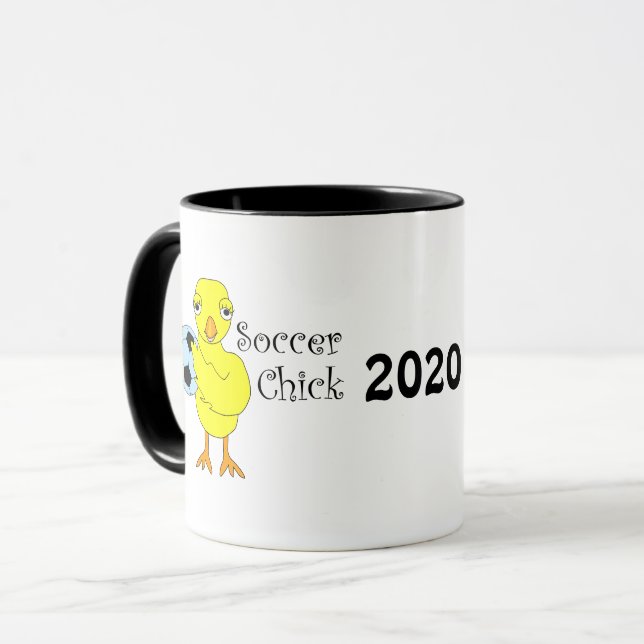Soccer Chick Text Mug (Front Left)