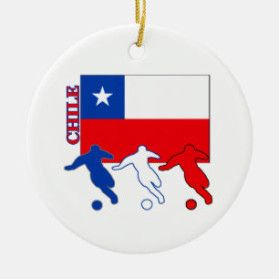 Soccer Chile Ceramic Ornament