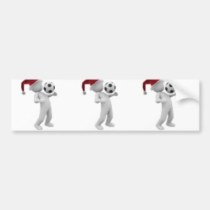 soccer christmas bumper sticker