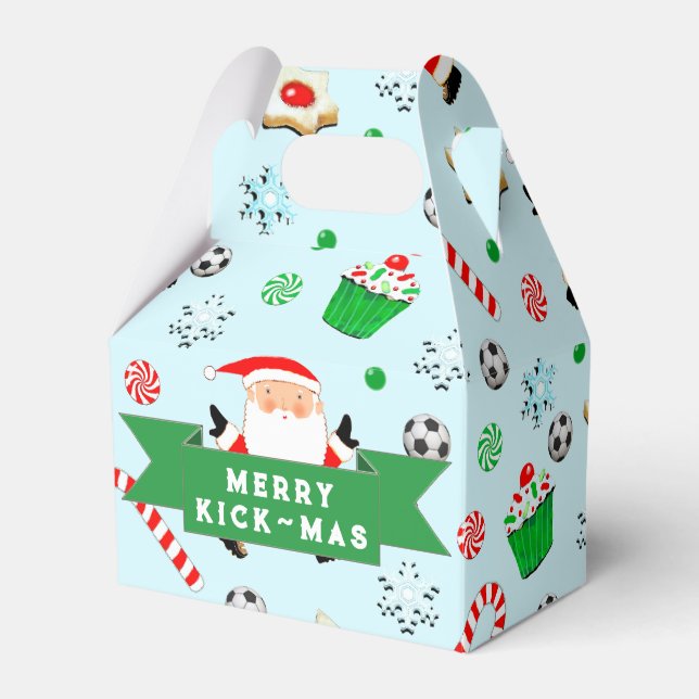 Soccer Christmas Favor Box (Front Side)