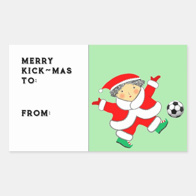 Soccer Christmas Gift Tag (Front)