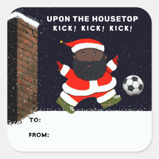 Soccer Christmas Gift Tags (Front)