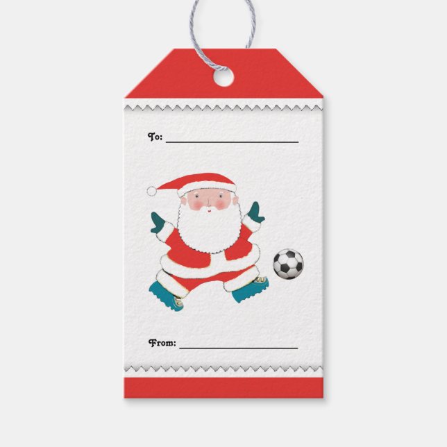 Soccer Christmas Gift Tags (Front)