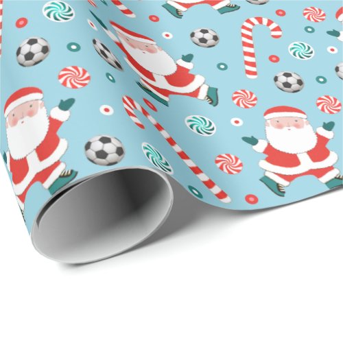 Soccer Christmas Gift Wrapping Paper