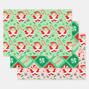 Soccer Christmas Gift Wrapping Paper