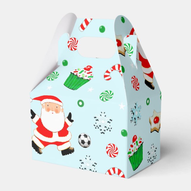 Soccer Christmas Holiday Favor Boxes (Back Side)