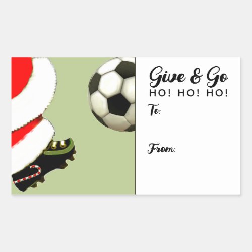 Soccer Christmas Holiday Gift Tag