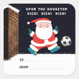 Soccer Christmas Holiday Gift Tags