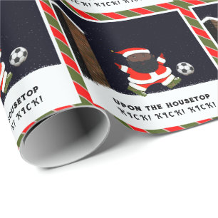 Soccer Christmas Holiday Gift Wrapping Paper
