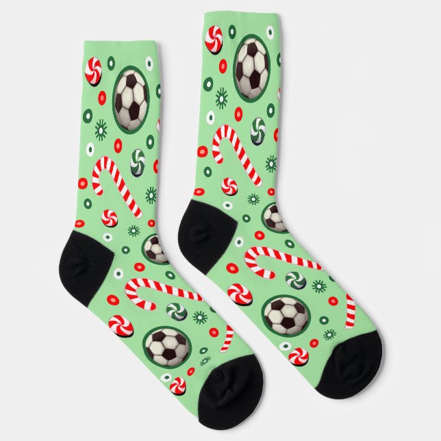 Soccer Christmas Holiday Gifts Socks (Right)