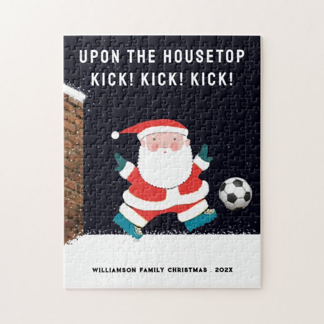 Soccer Christmas Holiday Jigsaw Puzzle (Vertical)