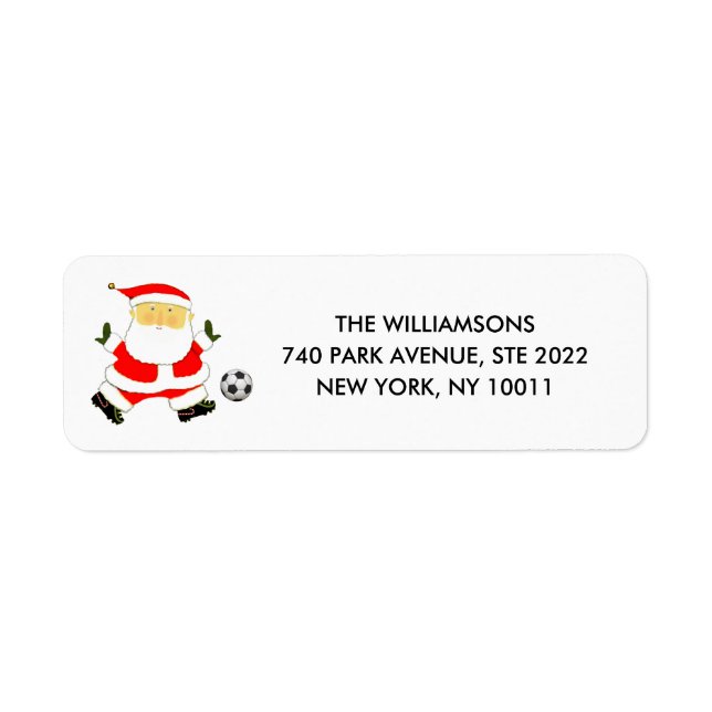 Soccer Christmas Holiday Label (Front)