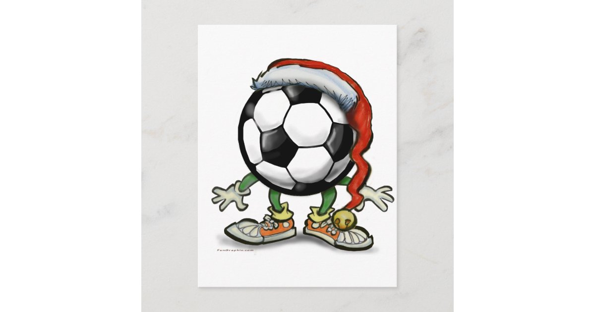 Soccer Christmas Holiday Postcard | Zazzle.com