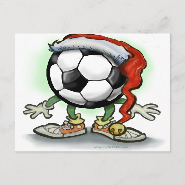 Soccer Christmas Holiday Postcard (Front)