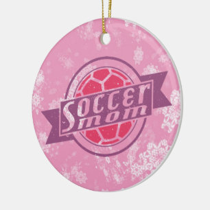Soccer Christmas Ornament, Soccer Mom Ceramic Ornament