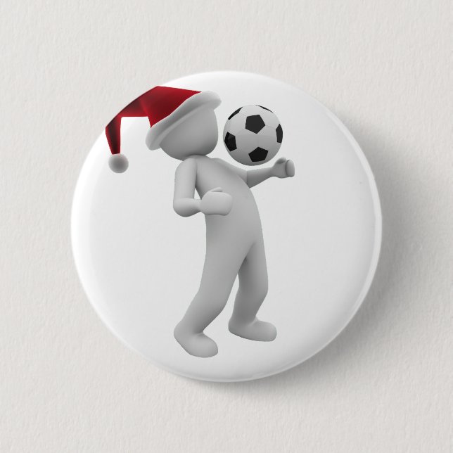 soccer christmas pinback button (Front)