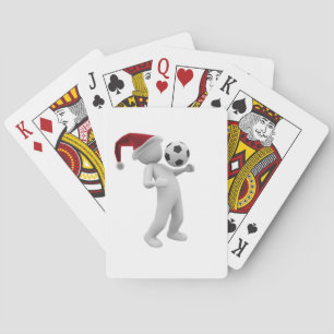 soccer christmas poker cards