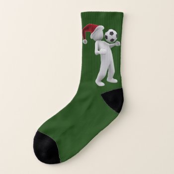 Soccer Christmas Socks by funnychristmas at Zazzle